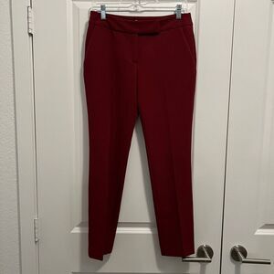 Milly Bordeaux (Red)  Skinny Slouch Pant, Size 0 Retail $330